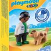 Playmobil 1.2.3 - Vet with Dog - Discontinued