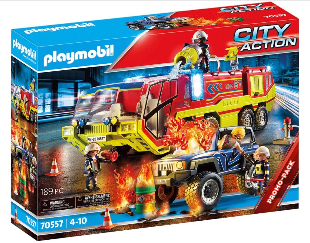 Image of Playmobil City Action – Fire Engine with Truck – Discontinued