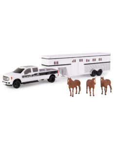 Image of 2017 Ford F-350 Pickup with Horse Trailer and Horses