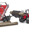 Massey Ferguson 7480 with Frontloader and Timber Trailer - Image 2