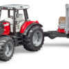 Massey Ferguson 7480 with Frontloader and Timber Trailer - Image 3