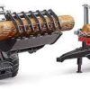 Massey Ferguson 7480 with Frontloader and Timber Trailer - Image 4