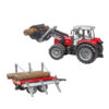 Massey Ferguson 7480 with Frontloader and Timber Trailer - Image 5