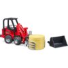 Schaeffer Compact loader 2630 with bale gripper and 1 round bale - Image 4