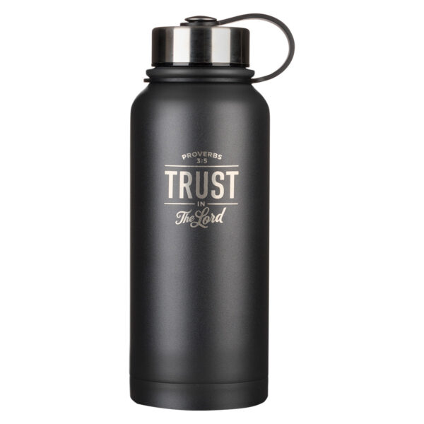 Black Stainless Steel Water Bottle - Trust in the Lord 132 1015 0