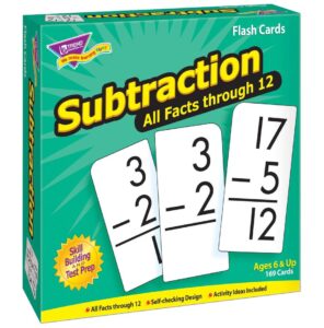 Image of Subtraction 0-12 All Facts Flashcards- Discontinued