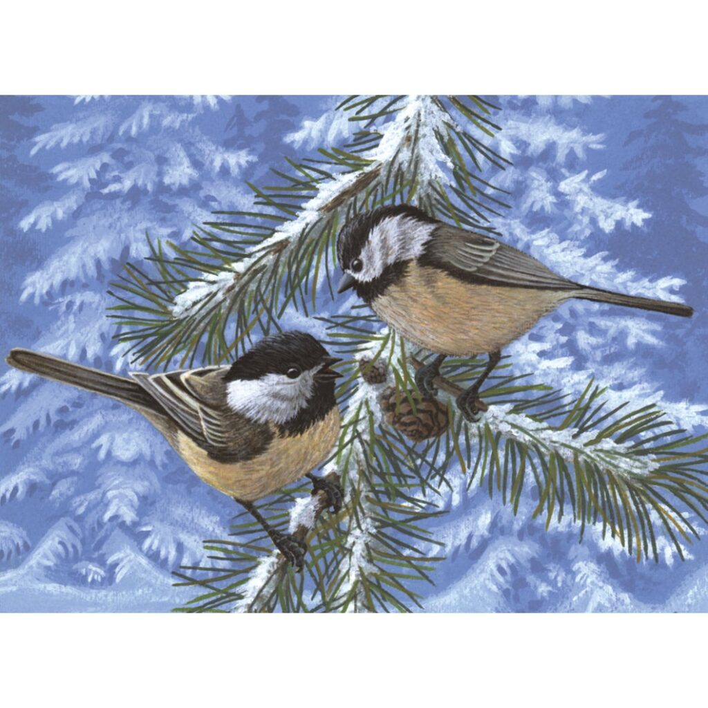 Image of Pine Birds Paint by Number