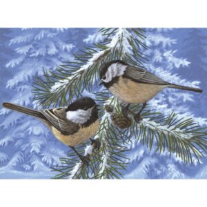 Image of Pine Birds Paint by Number