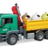 MAN TGS Crane Truck with 3 Glass Recycling Containers & Bottles - Image 4