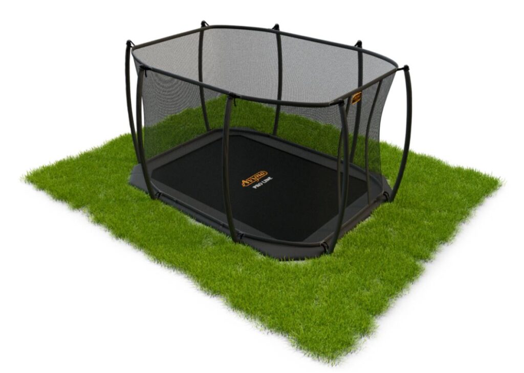 Image of 10′ x 17′ Avyna Flat Level Trampoline with Enclosure
