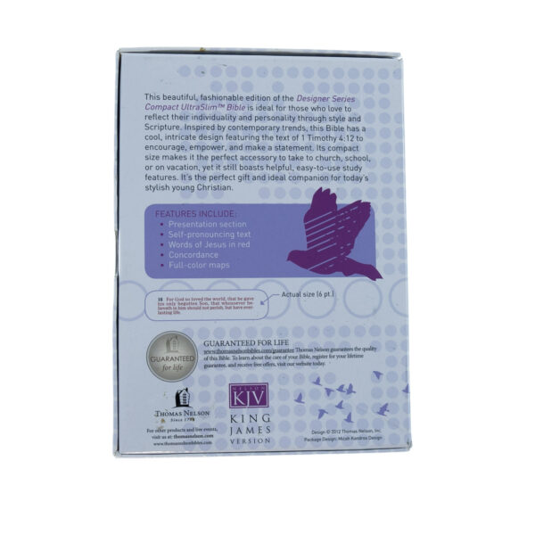 KJV Powder Purple, Compact, Ultraslim, Leather -Out of Print 206 0452 5