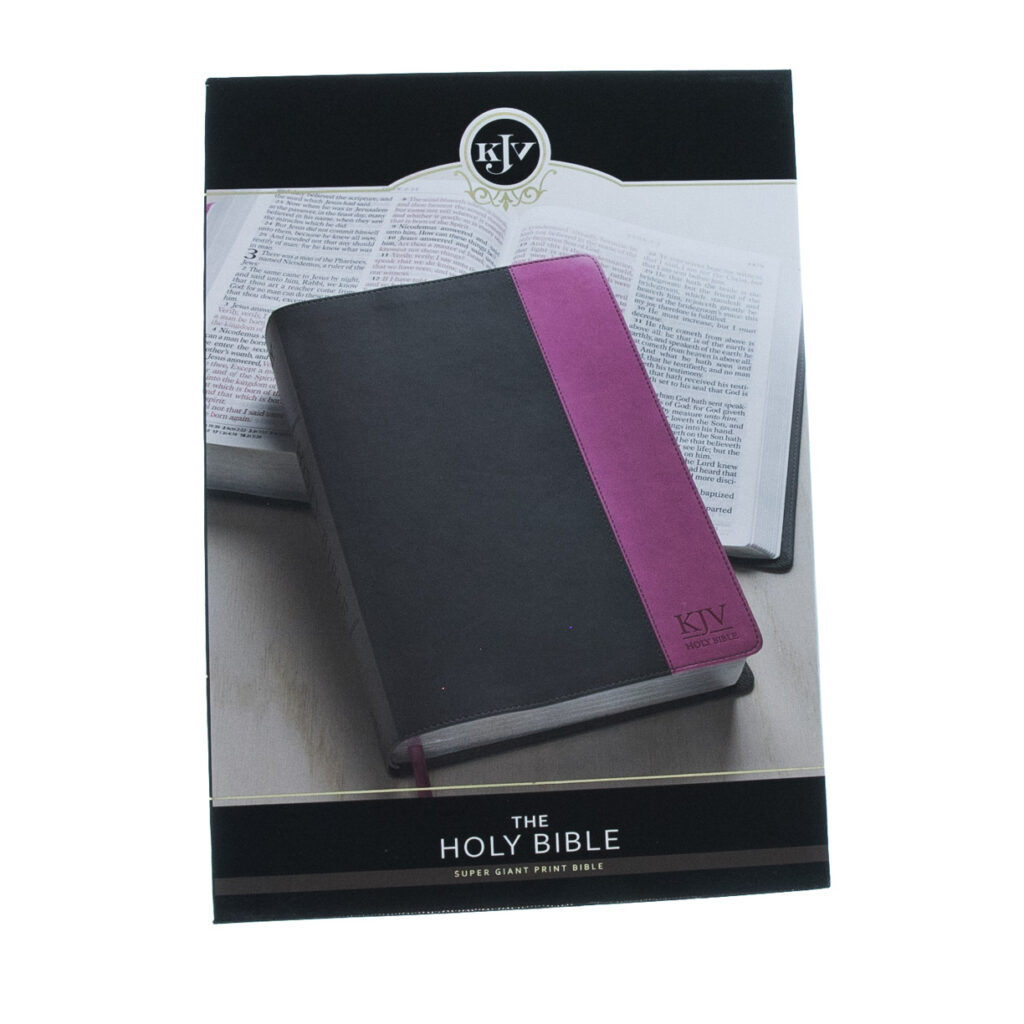 Image of KJV Bible Super Giant Print Grey and Pink