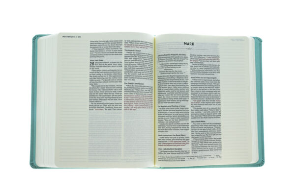 NIV, Journal the Word Bible, Double-Column, Cloth over Board, Teal - Image 5