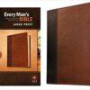 NLT Every Man's Bible-Large Print Imitation leather Brown & Tan