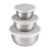 Stainless Steel Bowl Set w/Lids 3pc Small Set - Image 2