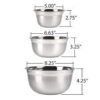 Stainless Steel Bowl Set w/Lids 3pc Small Set - Image 4