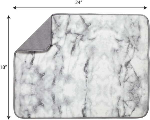 Microfiber Dish Drying Mat - XL Marble - 18"x 24" 352 0781 0