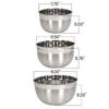Stainless Steel Bowl Set w/Lids 3pc Large Set- Discontinued - Image 5