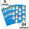 Snowmen Shape Stickers