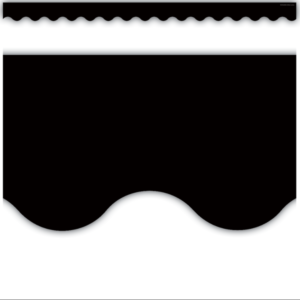 Border Trim Black  Scalloped