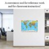 World Wall Map With Flags -Laminated 51"x38" - Image 3