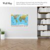 World Wall Map With Flags -Laminated 51"x38" - Image 4