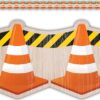 Under Construction Cones Die-Cut Border Trim - Image 2