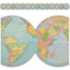 Die-Cut Border Trim Travel the Map Globes