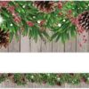 Border Trim Straight Winter Pine Cones - Image 2