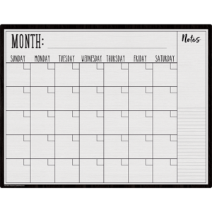 Image of Calendar Write-On / Wipe-Off Chart 17″ x 22″