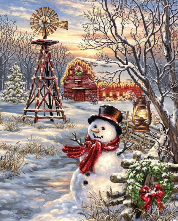 500 Pc Puzzle - Winter Windmill 654 0055 0