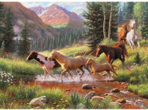 Image of Puzzle Mountain Thunder (Horses) 1000 pc