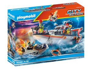 Image of Playmobil City Action – Fire Rescue with Personal Watercraft- Discontinued