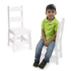 Wooden Chair Pair - White