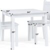 Wooden Table & Chairs - White - Image 8