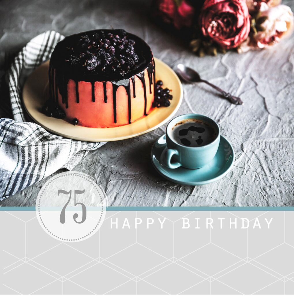 Image of Card Birthday Cake 75