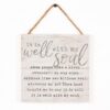 It is Well With My Soul String Sign 7" x 7"- Discontinued