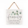 Hanging Sign Family. A Little Bit Of Crazy 7 x 7- Discontinued