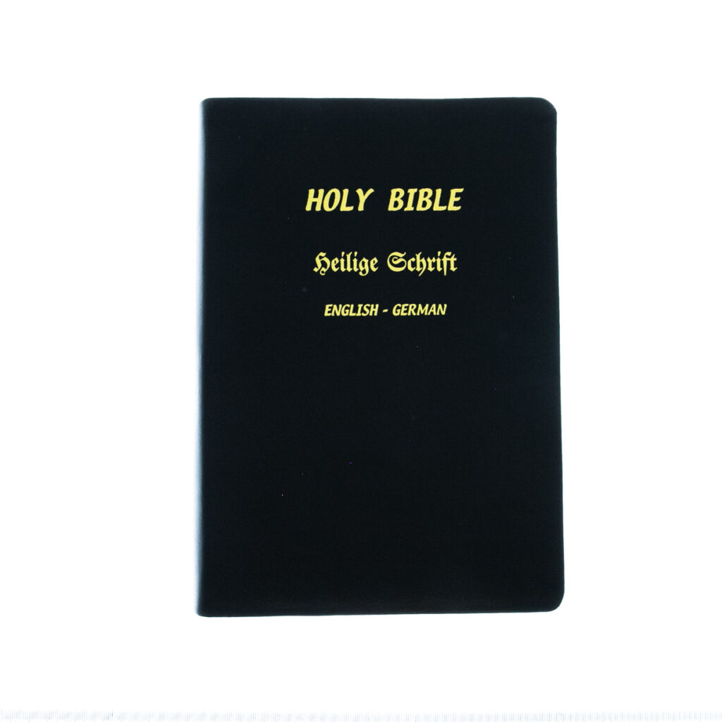 Image of Bible German / English Large Gothic Print Genuine Leather Indexed