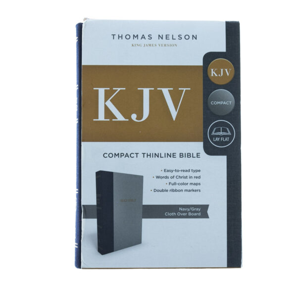 KJV Thinline Bible/Compact (Comfort Print)-Navy/Gray 206 0041 1