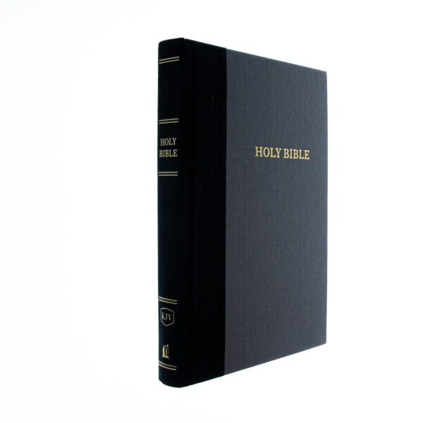 KJV Thinline Bible (Comfort Print)-Black/Gray Cloth Over Board