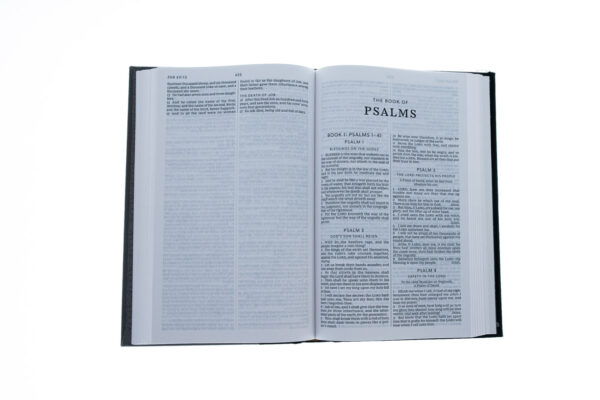 KJV Thinline Bible (Comfort Print)-Black/Gray Cloth Over Board - Image 3