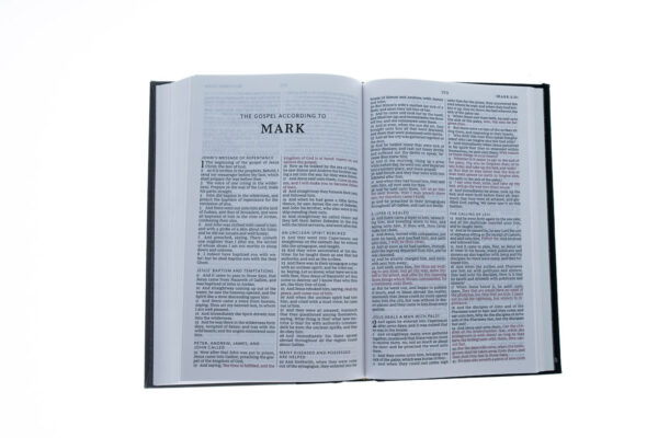 KJV Thinline Bible (Comfort Print)-Black/Gray Cloth Over Board - Image 4