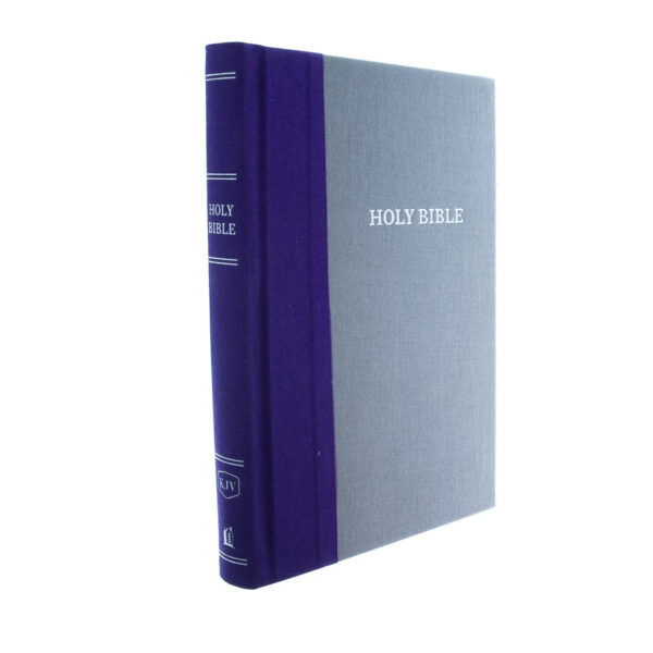 KJV Thinline Bible (Comfort Print)-Purple/Gray Cloth Over Board