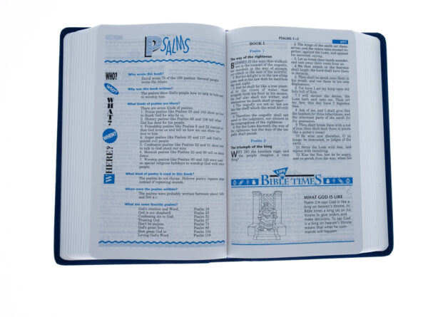 KJV Kids Study Bible-Galaxy Blue Leather-Look - Image 3