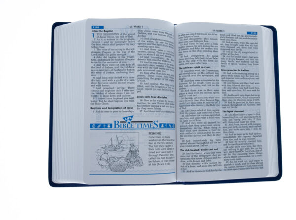 KJV Kids Study Bible-Galaxy Blue Leather-Look - Image 4