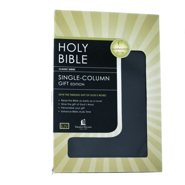 KJV Black, Genuine Leather, Single-Column Bible -Out of Print 206 0436 1