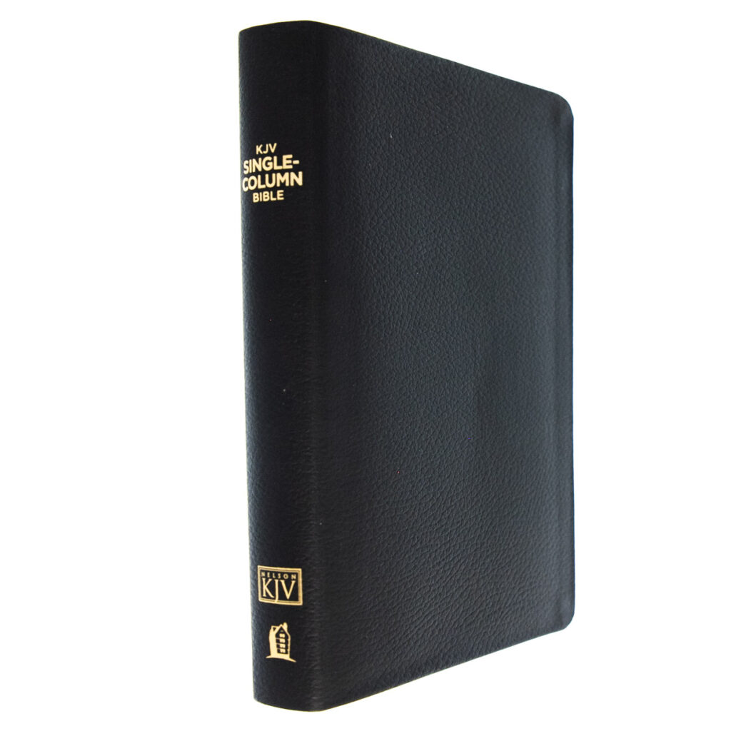 Image of KJV Black, Genuine Leather, Single-Column Bible -Out of Print