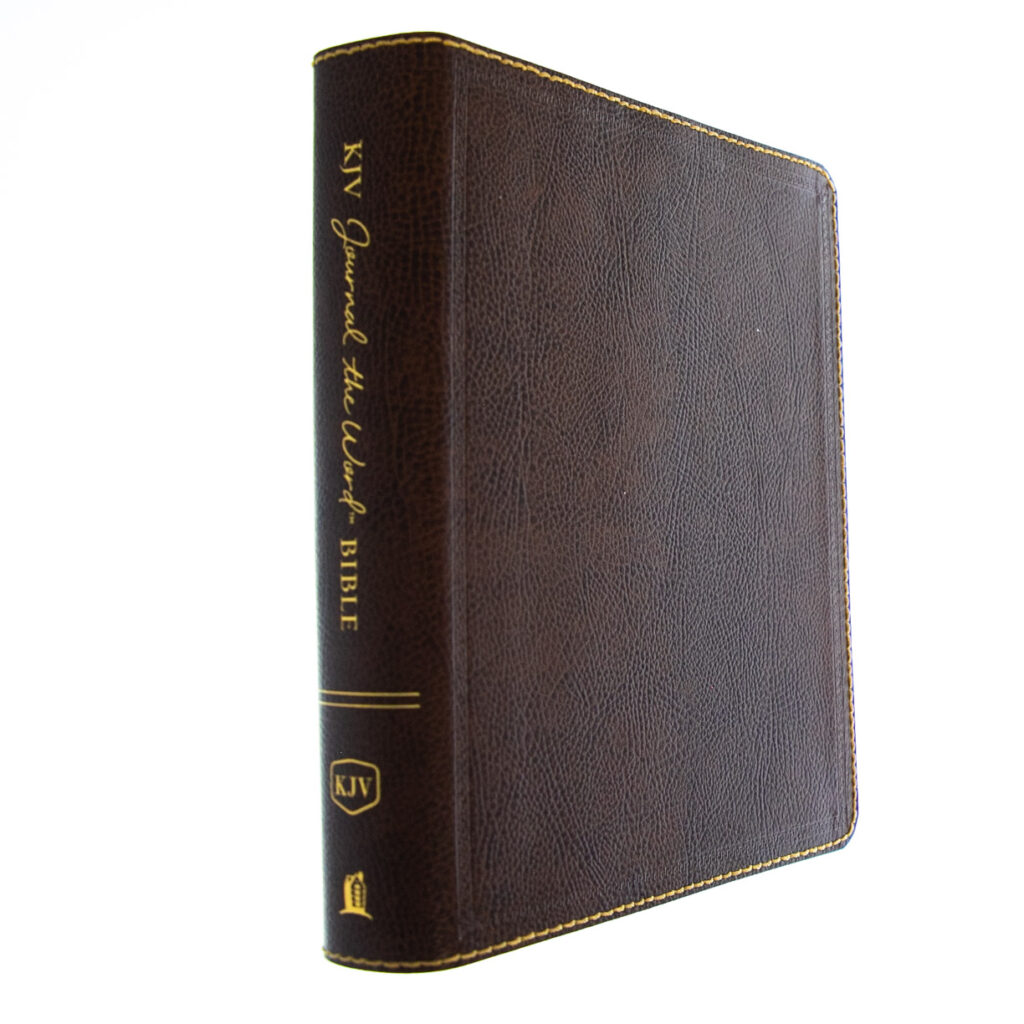 Image of KJV, Journal the Word Bible, Bonded Leather, Brown, Red Letter Edition