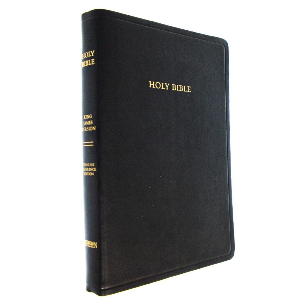 Image of KJV Large Print Thinline Reference Black Leather